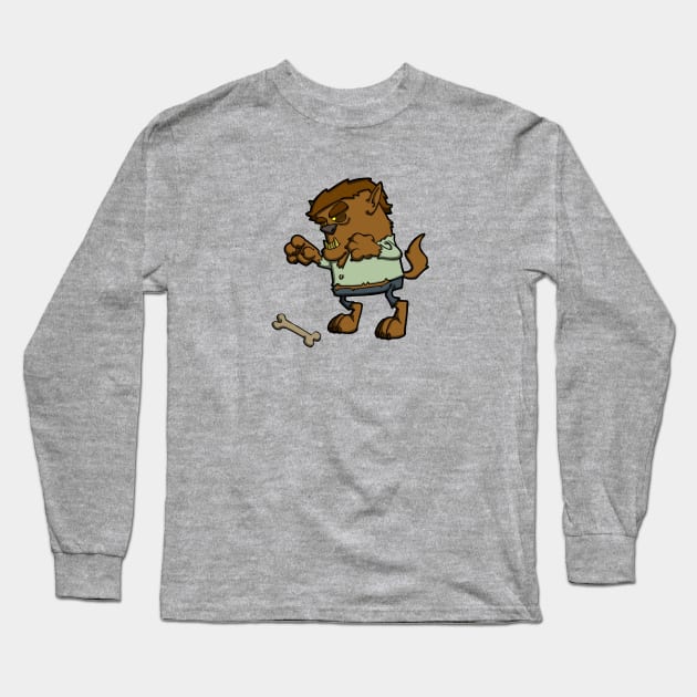 Wolfman Long Sleeve T-Shirt by RichCameron